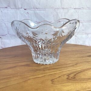 Mikasa Crystal Christmas Night Footed Bowl